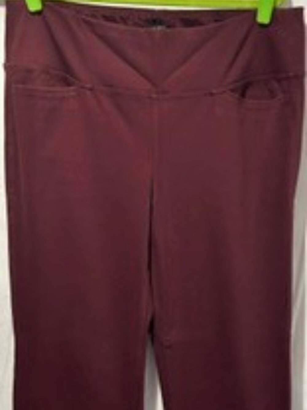 J.Jill Wearever Smooth-Fit Knit Jeans XL Tall Burgundy Pull-On Stretch Pants